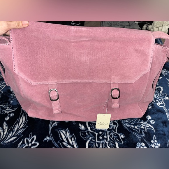 NWT! Free People Zahara Suede Messenger Bag - Picture 11 of 15